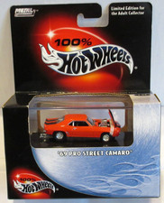 Hot Wheels Black Box 100 Red 69 Pro Street Camaro With Real Riders Sealed 
