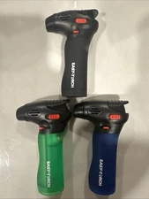 3 Pack Jumbo 4" Single Jet Flame Torch Gun Lighter Refillable Lockable Windproof