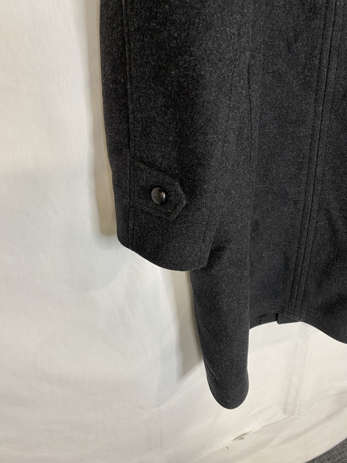 Prada Mens Single Breasted Wool Overcoat Coat Size 40 Slate Grey thumbnail 12