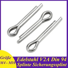 Edelstahl V2A Din 94 Splinte Sicherungssplint Bolzensicherung M4 M5 M6 - M10