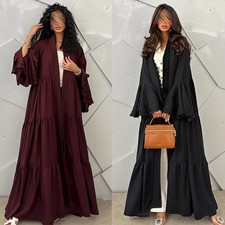 Dubai Embroidery Abaya Robe Muslim Women Long Dress Robe Kaftan Turkey Gown Eid