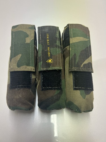 Indian Springs Paintball Camo Triple Pouch Ammo Pouch W/3 XL Ammo Tubes + Bonus