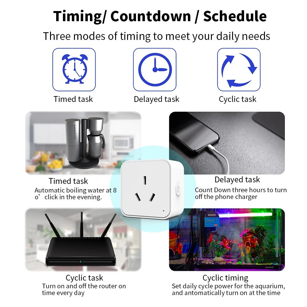 16A Smart WiFi Socket Plug Switch AU Voice Control Timer Tuya Alexa Google Home — image 5