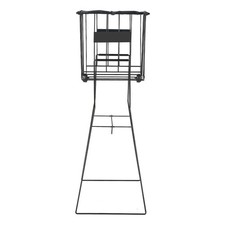 Tennis Ball Hopper, Holds 75 Tennis Balls, Pickleball Basket Cart with Wheels