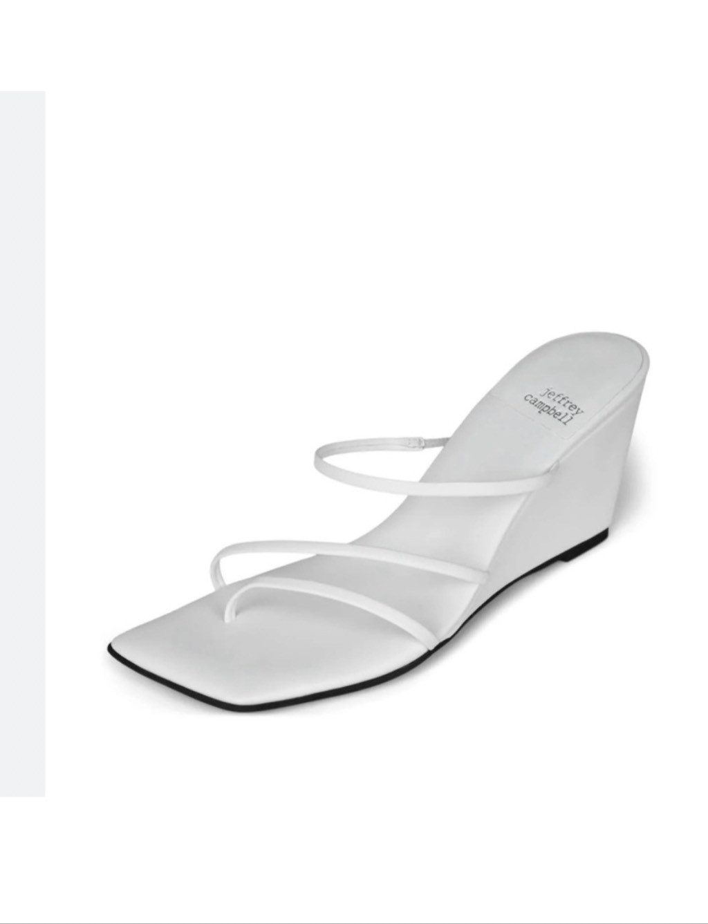 Jeffrey Campbell Mujer Blanco Cuña Paladar Sandalia Minimalista Tacones Punta Abierta Str