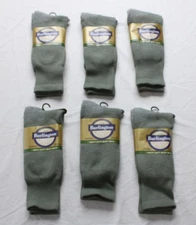 Burlington Unisex Heavy Duty Boot Socks 6 Pack NN7 Foliage Green Size 4-10½ NWT