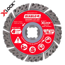 Diablo DDX045SET101C 4-1/2" X-LOCK Diamond Segmented Turbo Masonry Cut-Off Disc