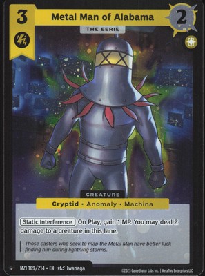 Metal Man of Alabama 169/214 Holo MZ1 Metazoo Base Set | eBay