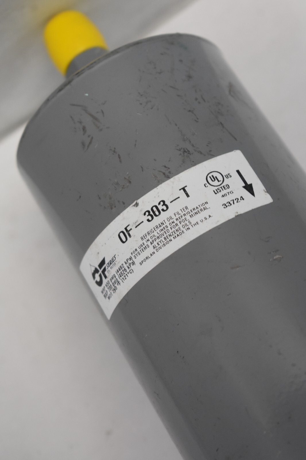 Sporlan Refrigerant Oil Filter OF-303-T Genuine OEM 3/8" SAE Flare Genuine OEM