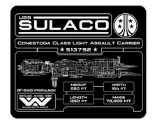 Aliens USS Sulaco Specifications 1/8" Thick Mouse Pad