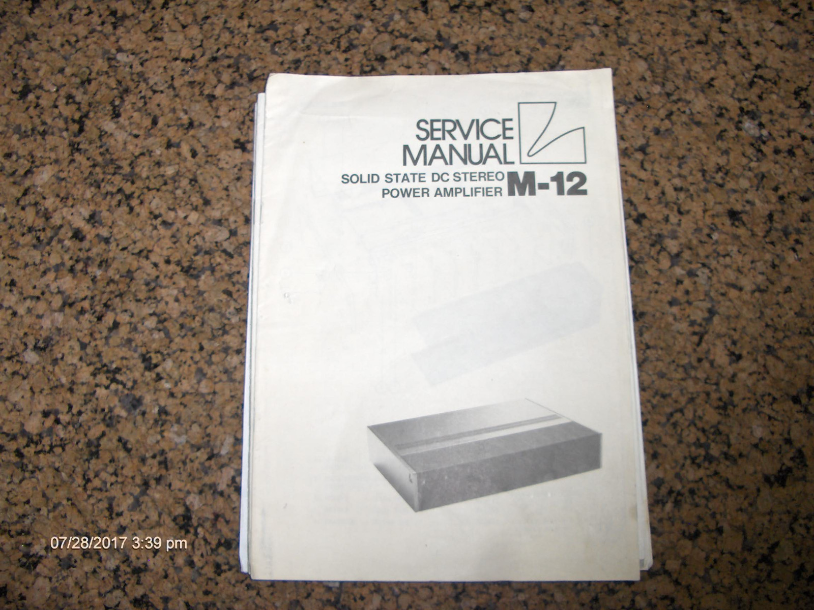 Original Luxman M-12 Owners Manual - NOT A COPY!