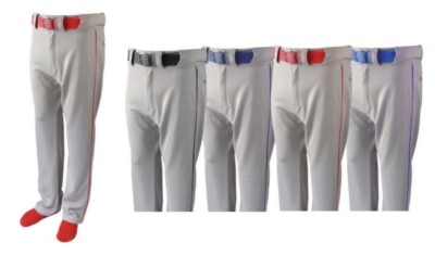Martin Sports YOUTH Baseball Softball GREY Belt Loop Pants with ROYAL Piping Martin Sports YOUTH Baseball Softball GREY Belt Loop Pants with ROYAL Piping