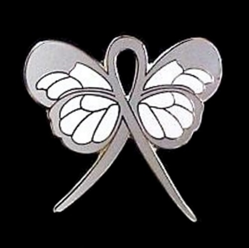 Cinta de concientización alfiler mariposa gris cáncer de pulmón causa diabetes asma nuevo - Imagen 3 de 7