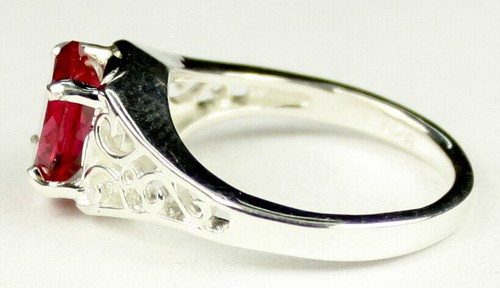 CREATED RUBY Sterling Silver Ladies Ring -Handmade • SR005 - Picture 3 of 5