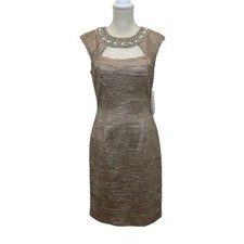 ELIZA J Cocktail Formal Dress with Rhinestone Detail Neckline SZ 10 NEW