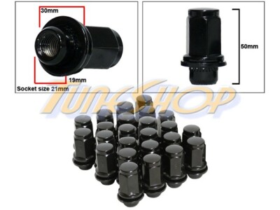 24 Extended 50mm Lexus Scion OEM Style Mag Lug Nuts - 12x1.5 Thread, Forged Steel