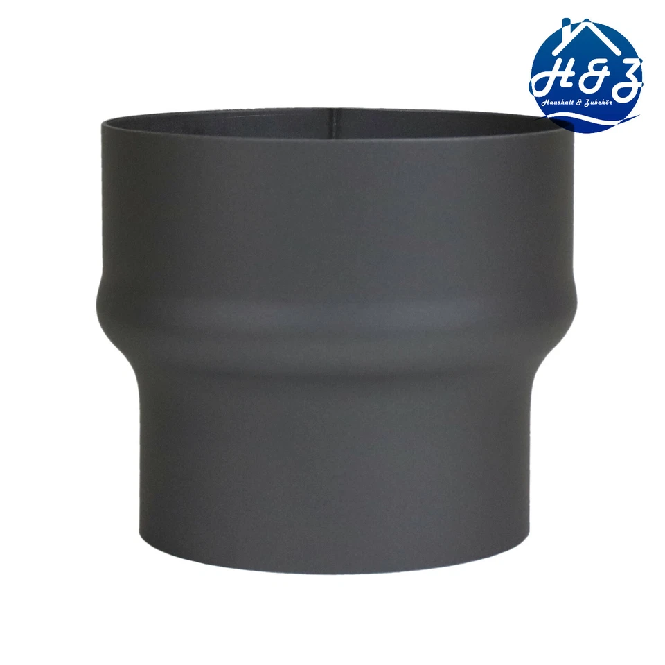 LANZZAS Ofenrohr Erweiterung von Ø 120 mm auf Ø 150 mm Rauchrohr Rohrerweiterung Premium