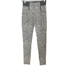 Abercrombie  Fitch Black  White Mid-Rise Pull On Skinny Stretch Leggings Sz S