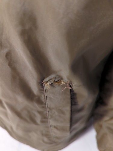 Sears Vintage Outerwear Windbreaker Jacket Fleece Lining Snap up Brown Reg Med - Picture 5 of 10