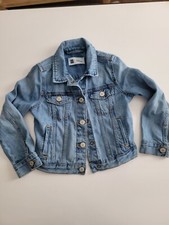 Gap Kids Unisex Disney Mickey Mouse Denim Jacket S Rainbow Embroidered