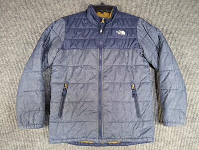 The North Face Jacket Boys Large Blue Zip Reversible Mount Chimborazo NF0A34QJ