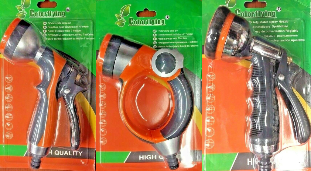 Garden Hose Spray Gun Attachment Hozelock Nozzle Garden Water 7 Multi