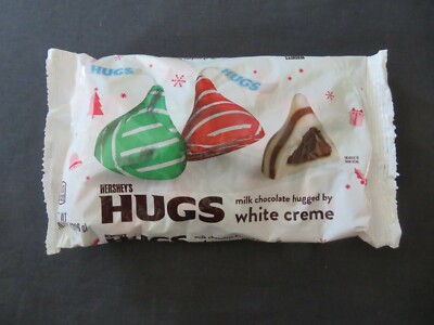 (1) Hershey's Hugs Kisses Milk Chocolate Hugged By White Creme 10.1 Oz ^O
