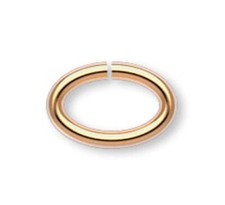 Jump Ring, 100 Gold Plated Brass 6x4mm OVAL 20 Gauge with 4.3x2.5mm ID