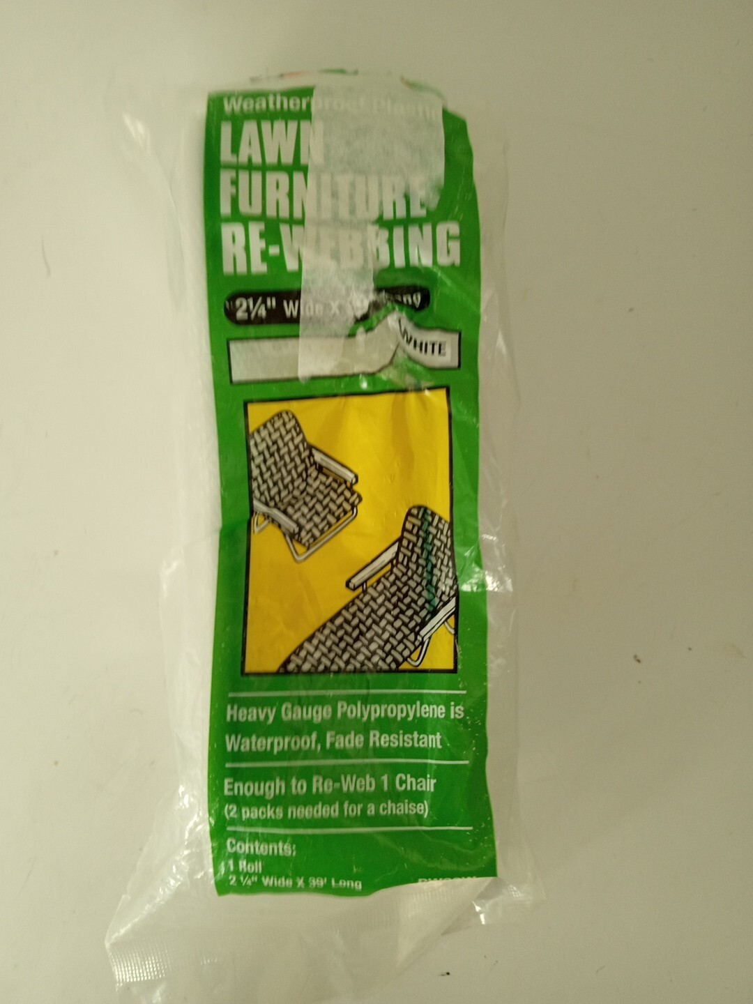 Frost King Weatherproof Plastic Lawn Furniture bing White 2 1/4in x