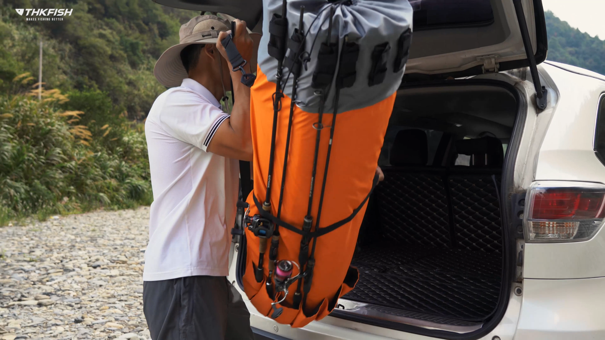 47in*13in Fishing Rod Bag Durable Folding Oxford Fabric Fishing Tackle 900D  6rod | eBay