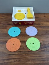 Retro Fisher Price Music Box Record Player Toy 4 Records Tested Works 2014