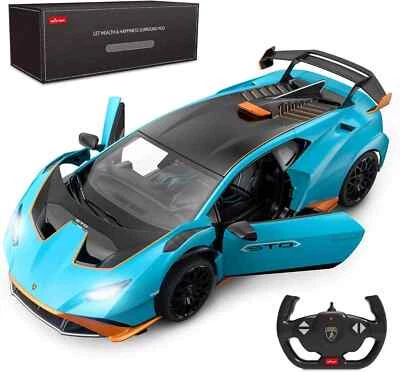 RASTAR Remote Control Lamborghini Huracan Car 1:14 Large RC Boys Toy Kids Gift (Blue)