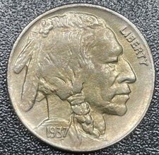 1937-P Buffalo Nickel 5c Philadelphia Mint AU Details (Multiple Available)