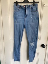 New Look Size 12 Women Skinny Jeans High wasted, butt lift ripped stretchy 
