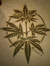 MARIJUANA POT LEAF VINTAGE 1974 ROACH IRON ON TRANSFER WEED 420 -NICE, B-11