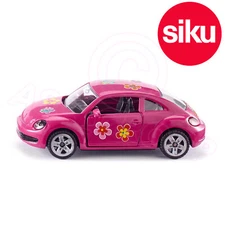 Siku 1488 New VW Beetle in Bright Pink With Flowers Stickers Decorate yourself