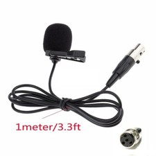 Lapel Clip-On Lavalier Condenser Microphone for Shure Wireless ta4f 4 Pins xlr