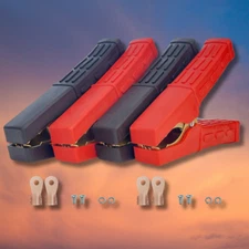 Jumper Cable Clamps 2 Pair Battery Clamps Pure Copper Jumper Cable Ends 4 NEW