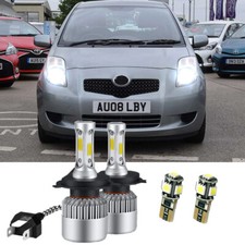 For Toyota Yaris/Vitz 1999-2009 Side / Low 501 H4 LED Headlight Bulbs Set 6000K