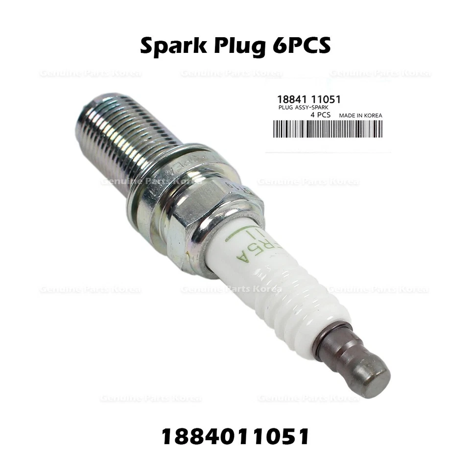 ⭐Genuino⭐ Bujía 6 PIEZAS 1884011051 para Hyundai Genesis Kia Borrego Optima Foto 2 de 4