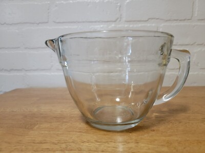 Pampered Chef Cup, Quart, Litre Clear Glass Measuring Mixing Bowl No  Lid
