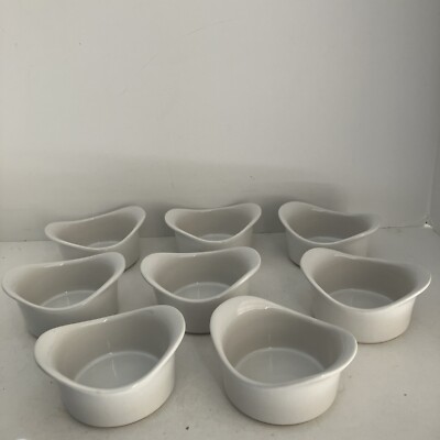 WILTON INDUSTRIES WHITE CERAMIC INDIVIDUAL BAKING DISH - Portugal 2005 Lot Of 8