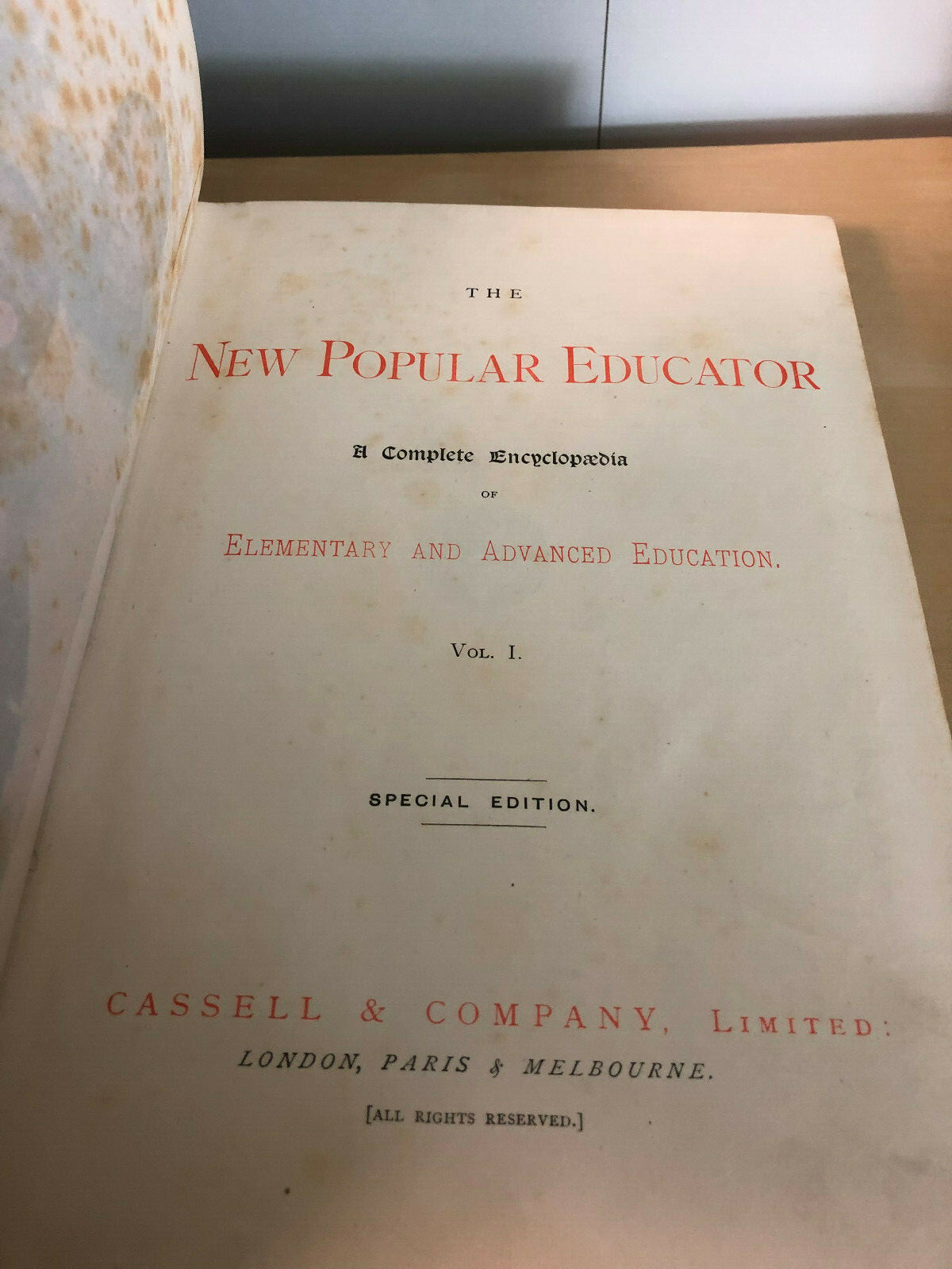 Cassell's New Popular Educator Books Volume 18 Special Edition