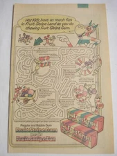 1979 Color Ad Fruit Stripe Gum Maze