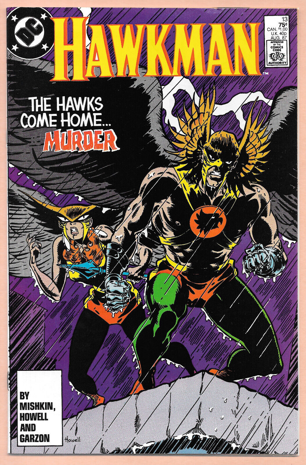 Hawkman #13 - 1987 - DC Comics !!@@!! Hawks Come Home Murder!