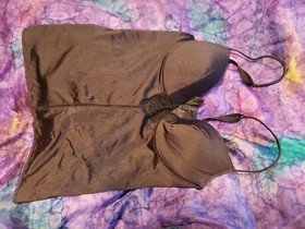 Rare La Perla Malizia Black Padded Adjustable Camisole Sz 38 (4) Hook Eye Shaper