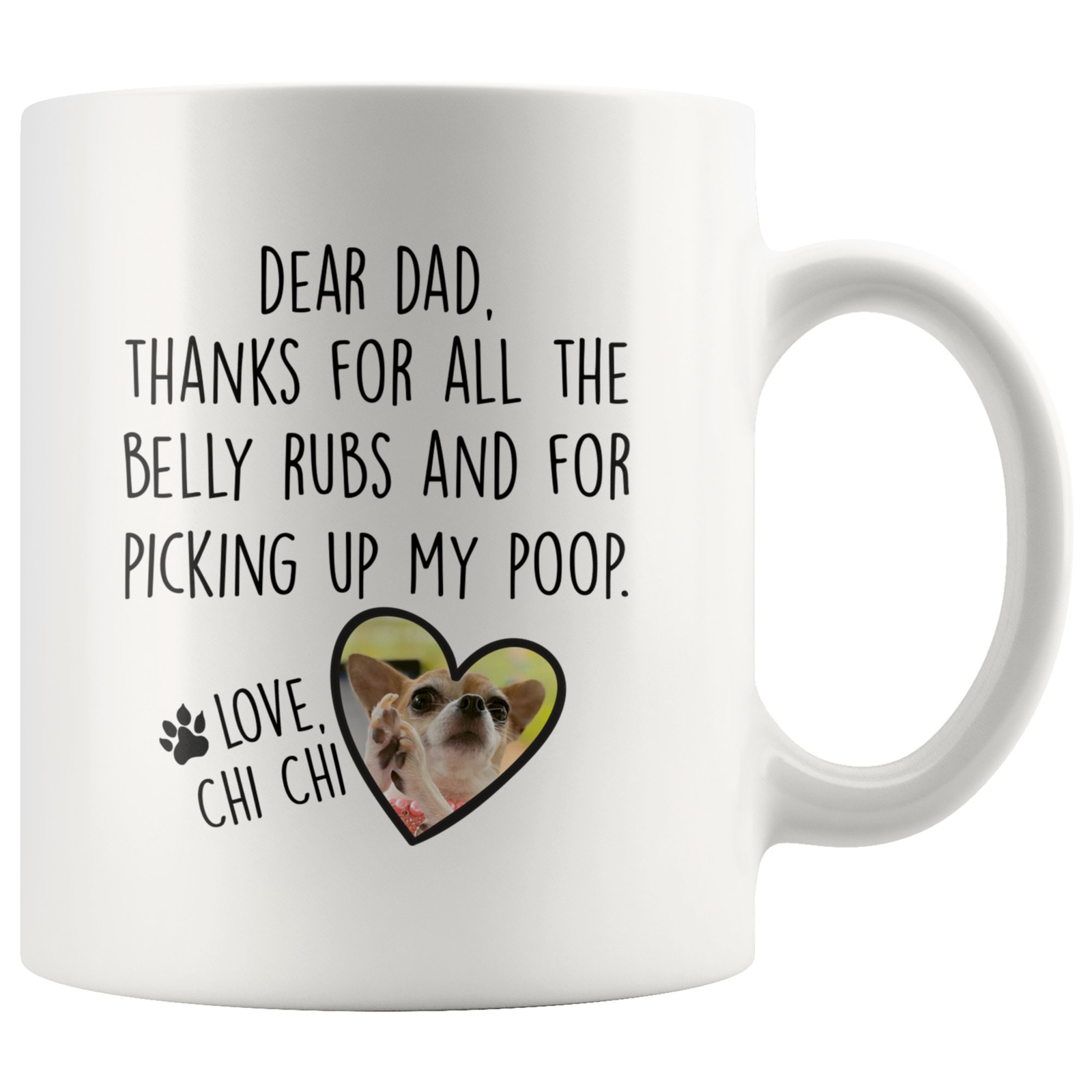 Custom Dog Dad Photo Mug Father's Day Gift For Dog Dad Dog Dad Birthday Gift