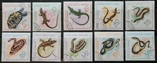 Rumania - Juego Reptiles - Michel 2377-2386 - ¡EXCELENTE sellado!!!