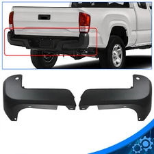 Bumper End Caps Set For Toyota Tacoma 2016-2023 Rear Parking Aid Sensor Holes