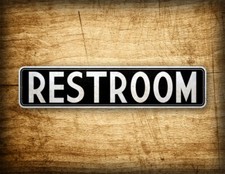 4"x18" Novelty Retro Restroom Sign